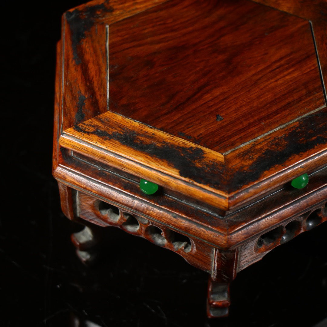 Chinese antique rosewood handmade carved table