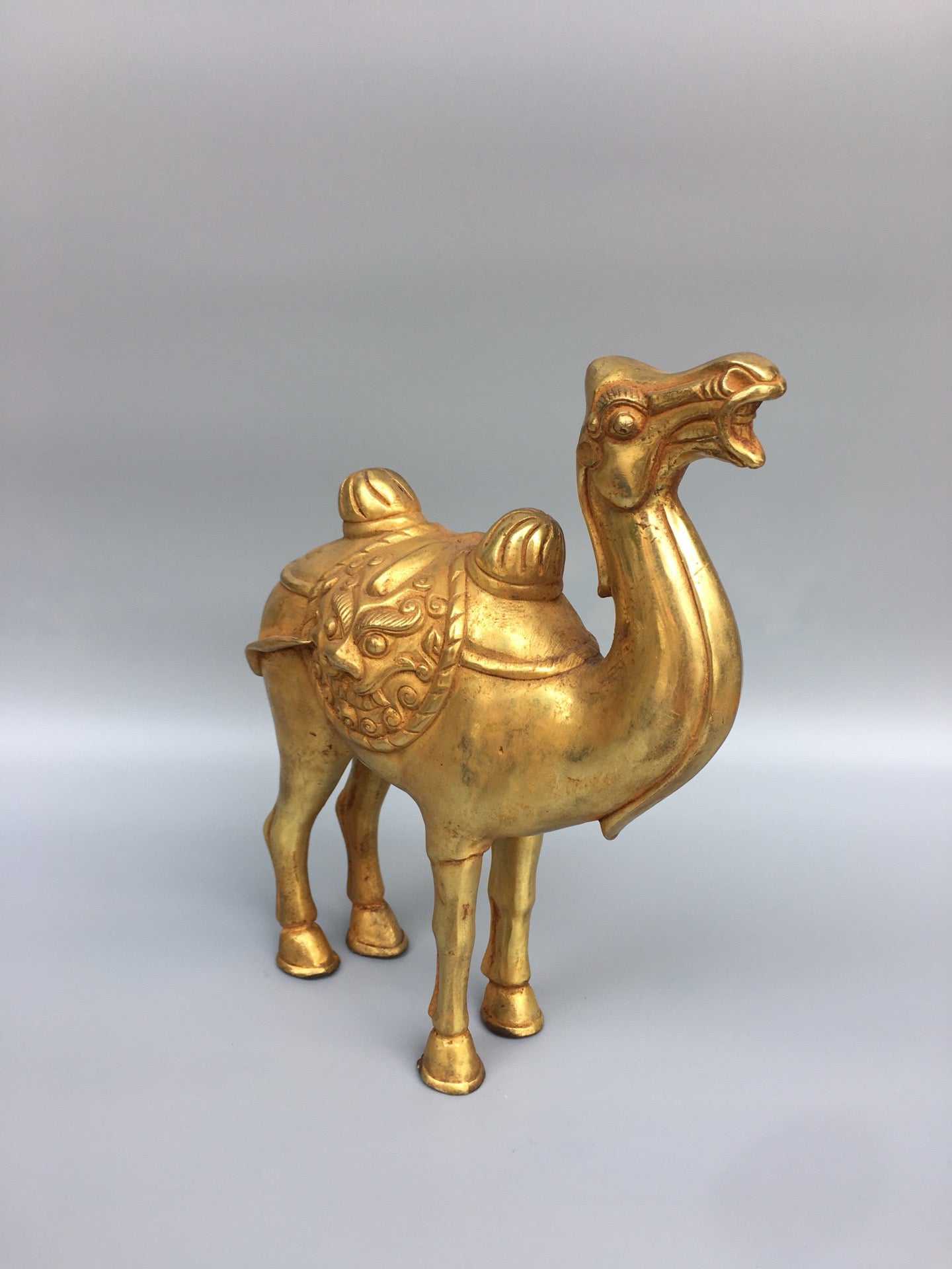 Chinese antique bronze gilded camel