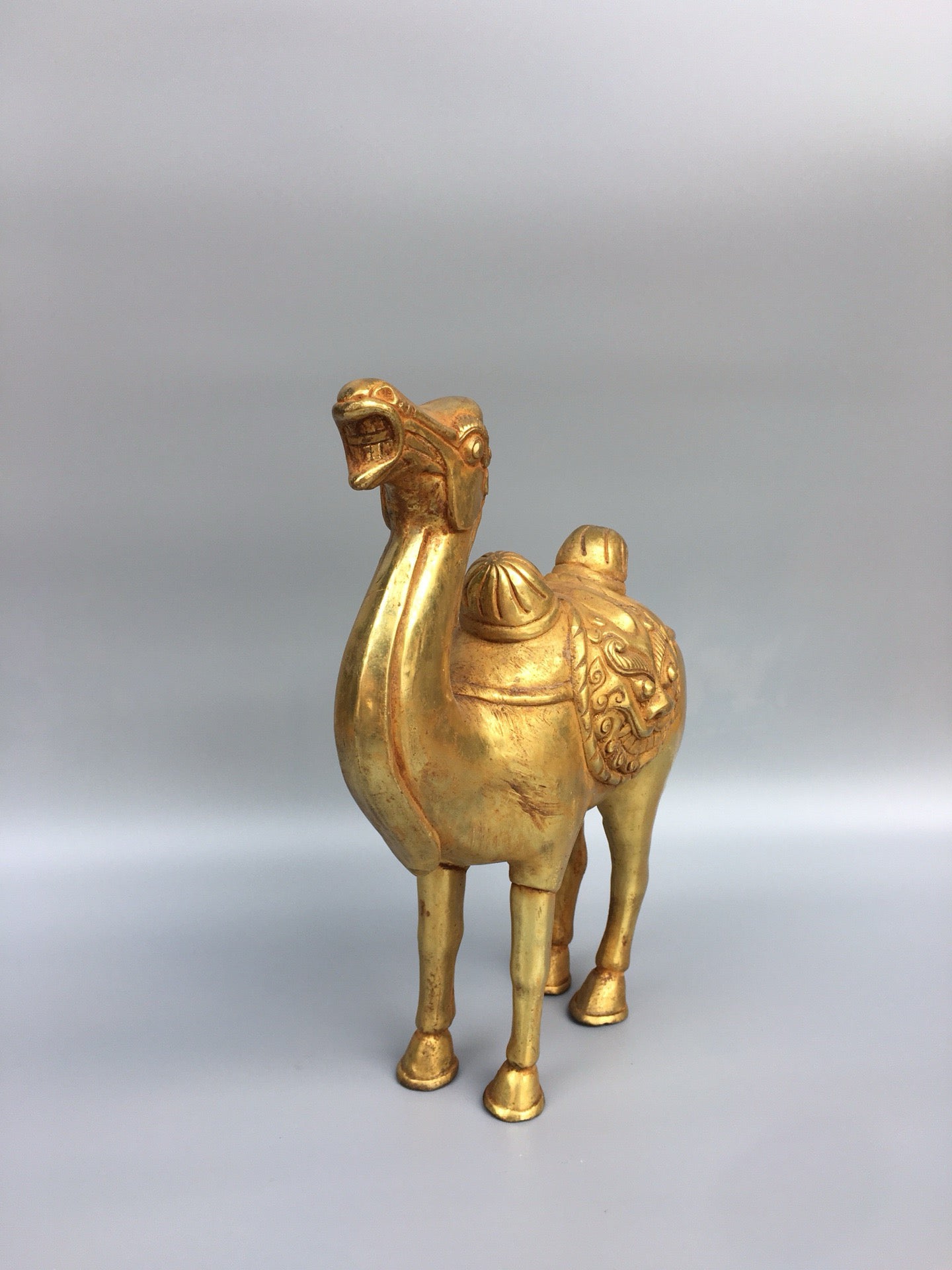 Chinese antique bronze gilded camel