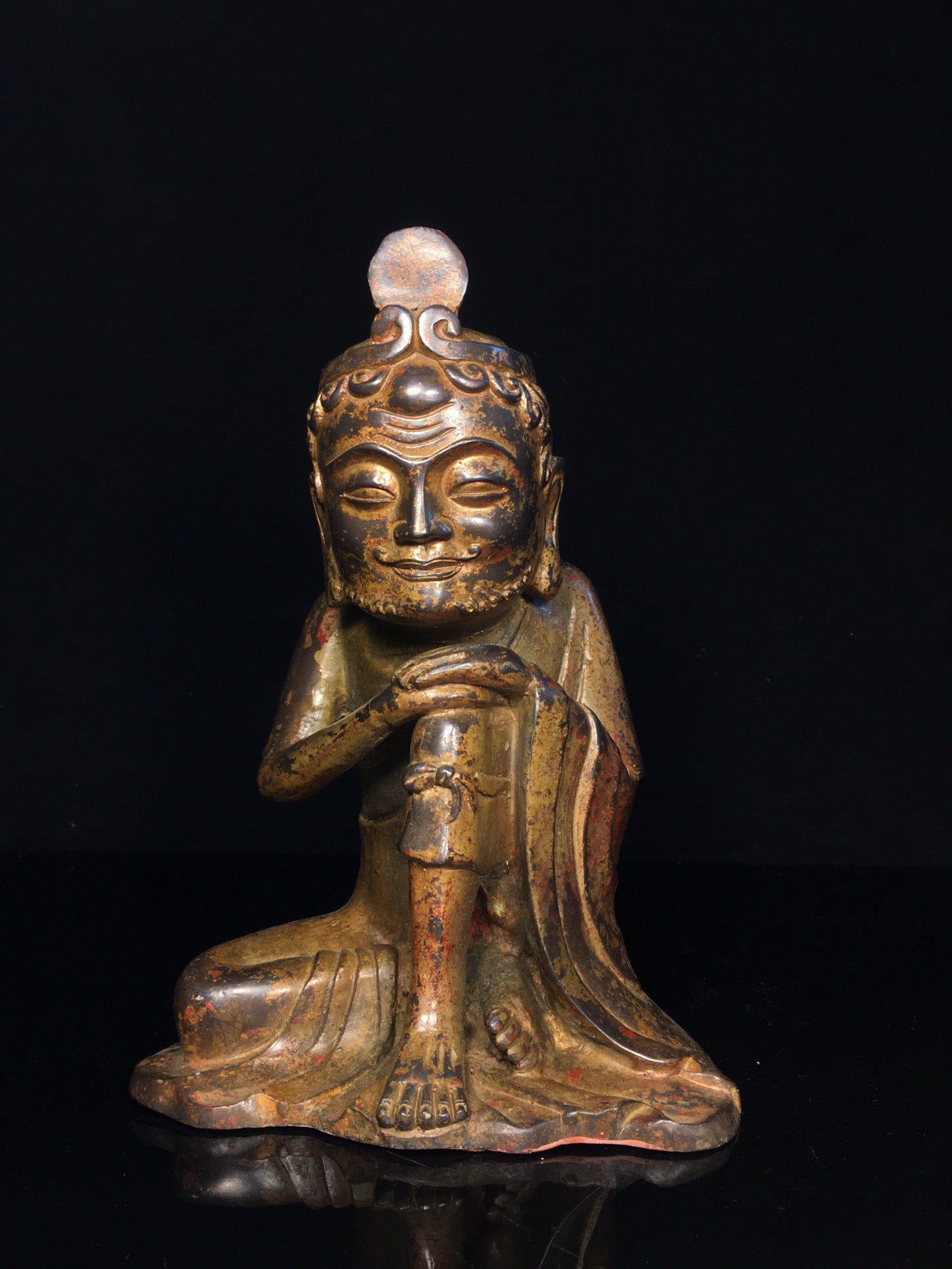 Chinese antique pure copper Arhat
