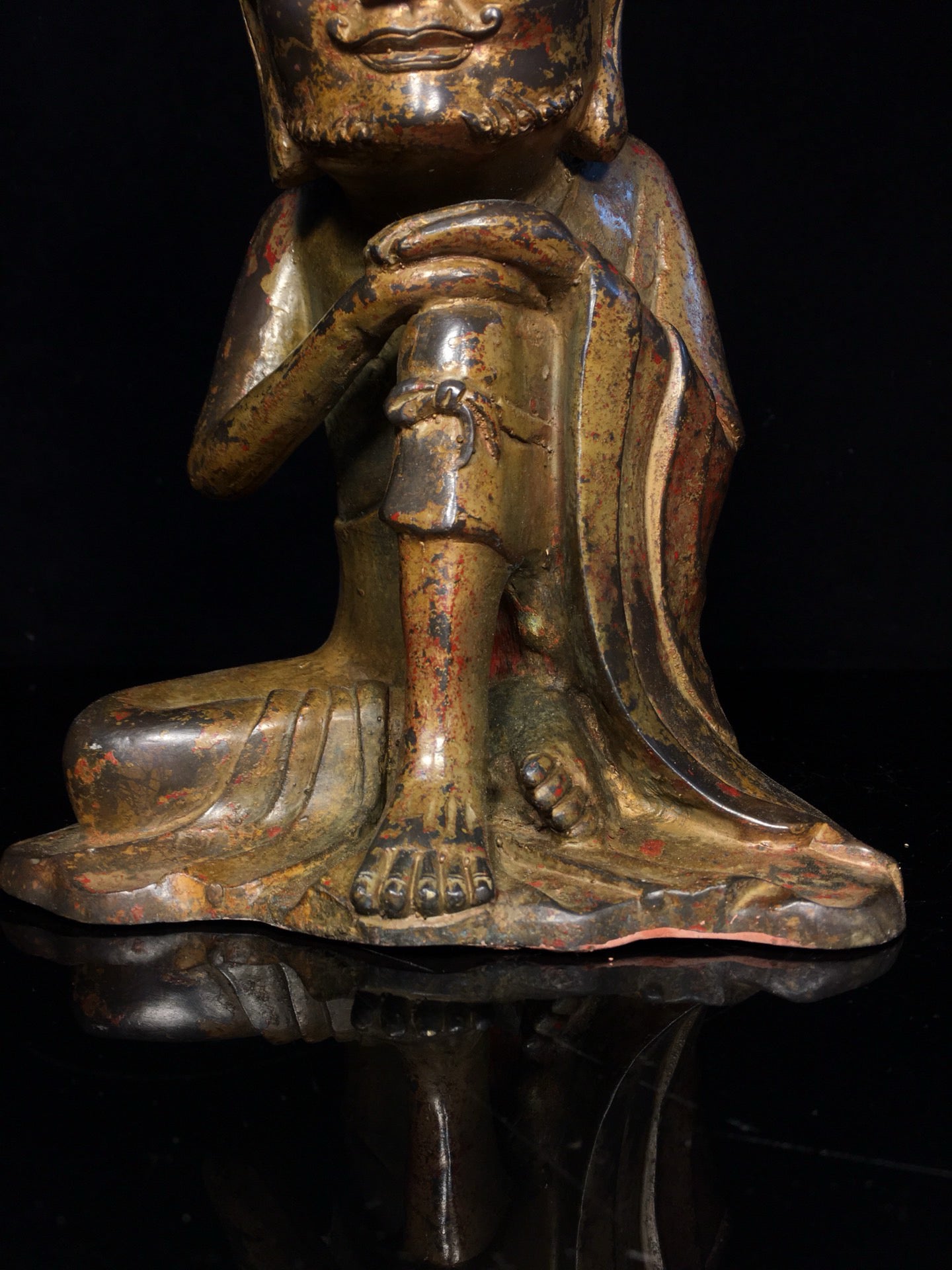 Chinese antique pure copper Arhat