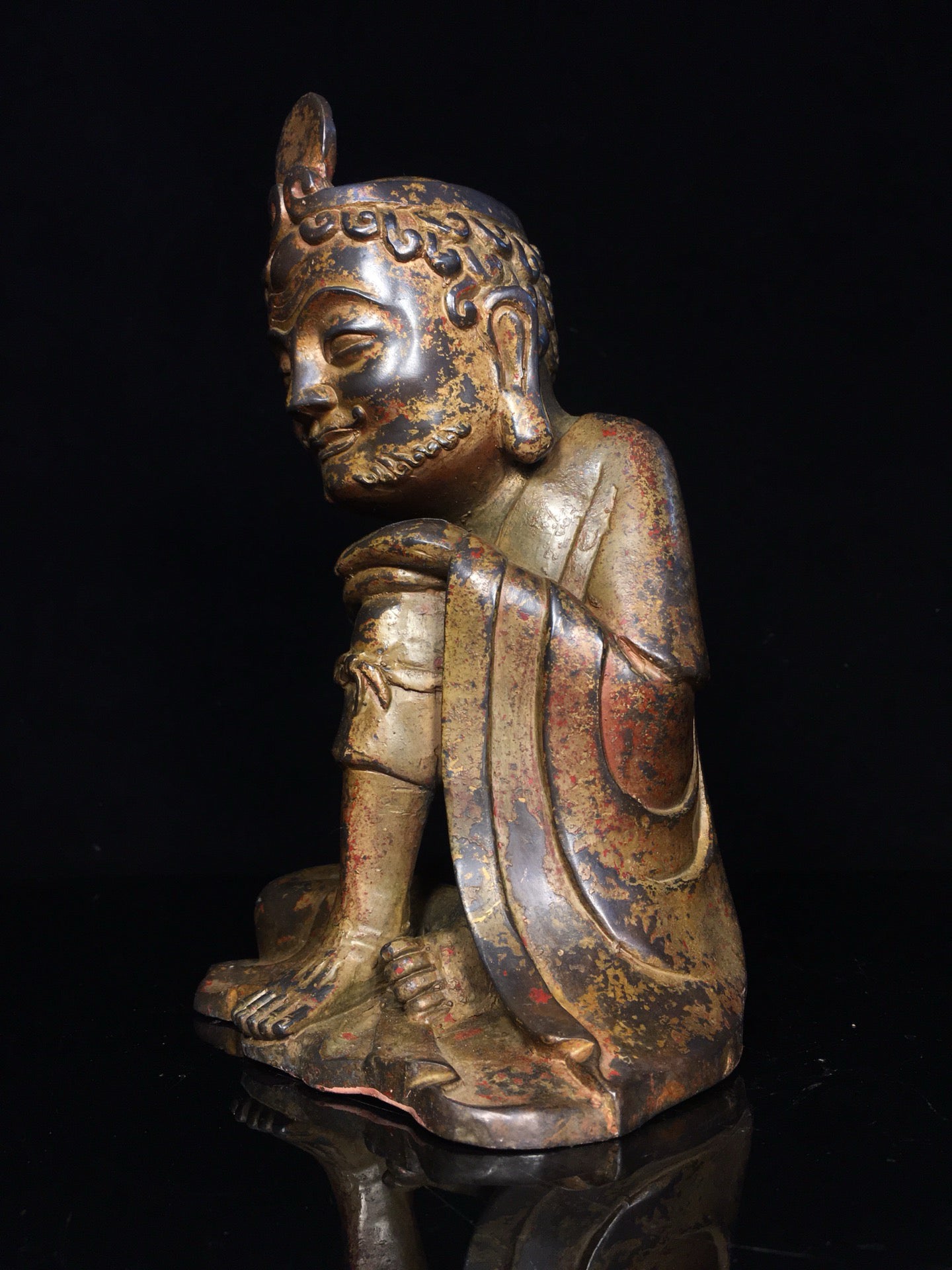 Chinese antique pure copper Arhat