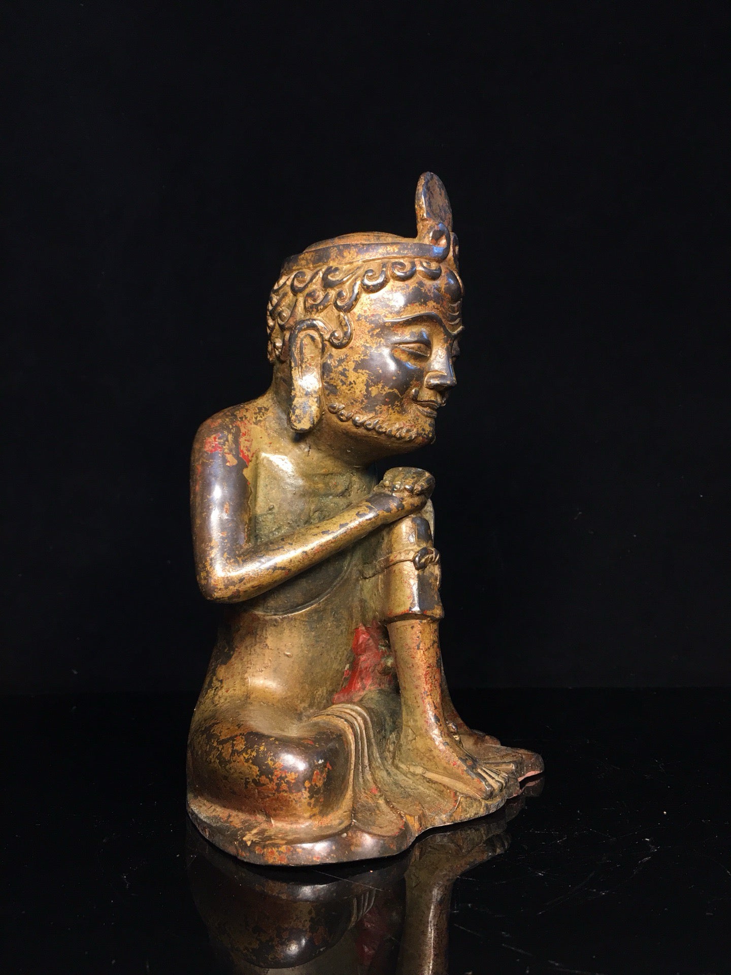 Chinese antique pure copper Arhat