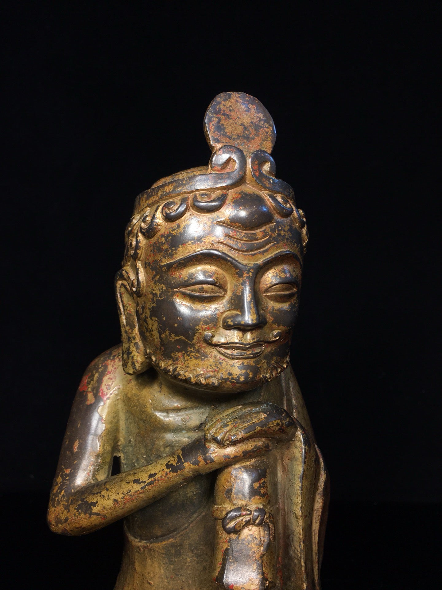 Chinese antique pure copper Arhat