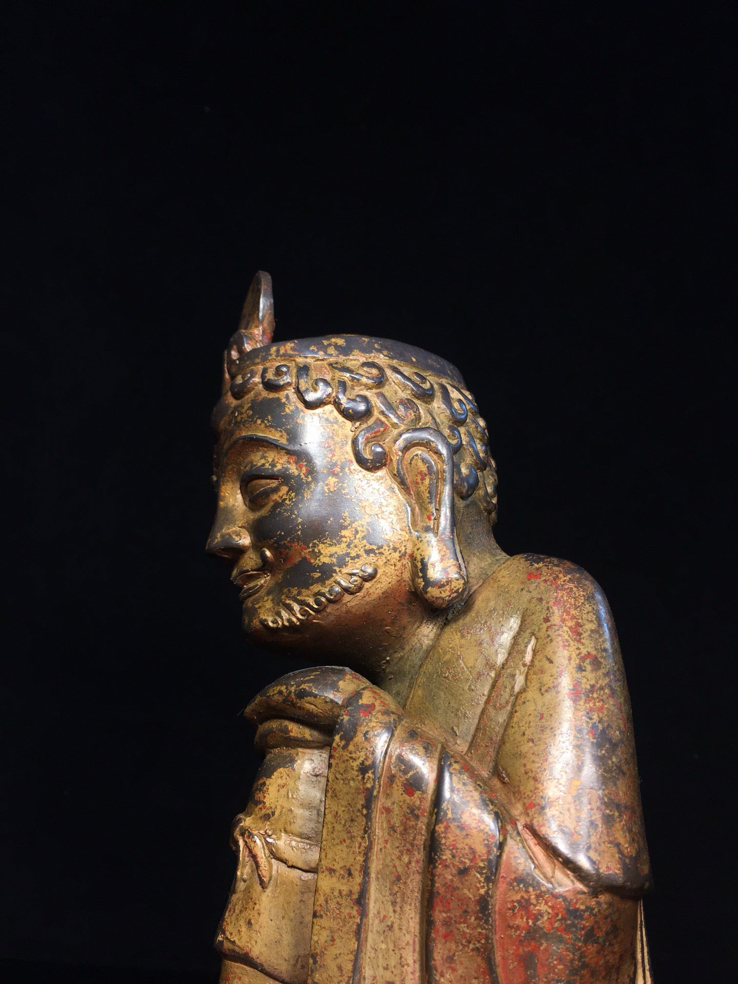 Chinese antique pure copper Arhat