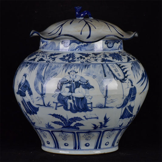 Chinese Antique Xiliuying Lotus Leaf Jar