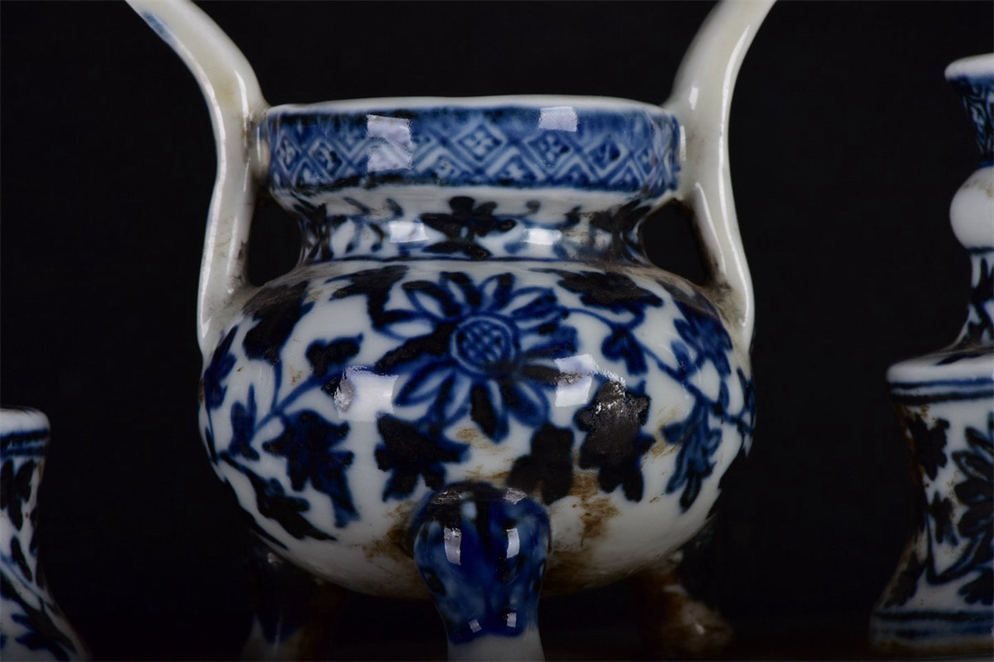 Chinese Antique Blue and White Five Supplies