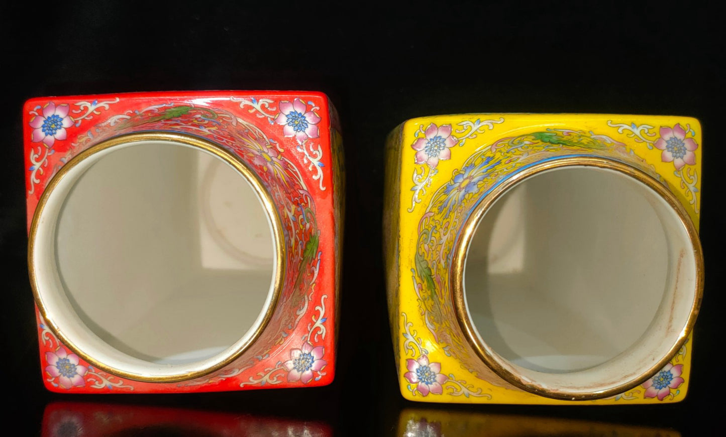 A pair of porcelain vases