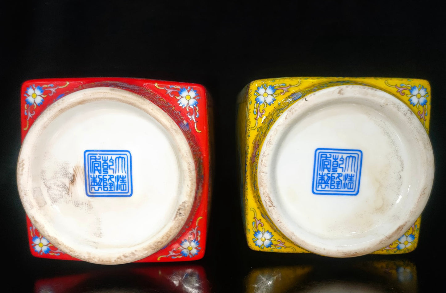 A pair of porcelain vases