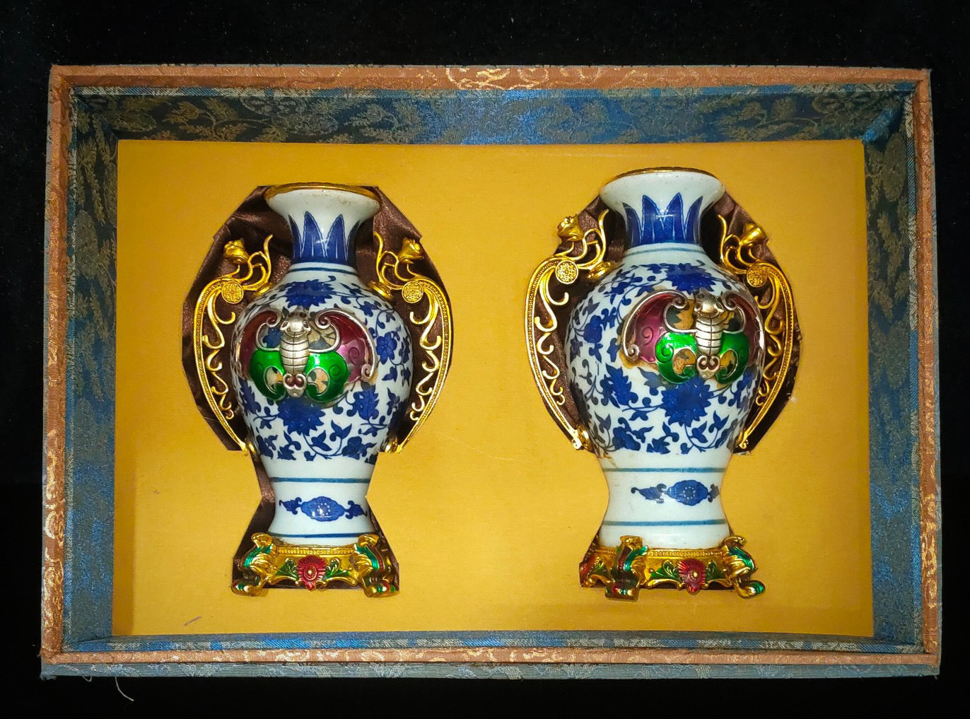 A pair of porcelain vases