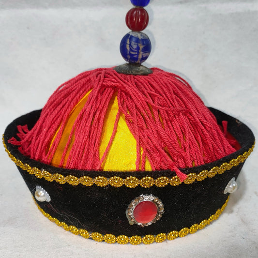 Chinese antique gemstone hat