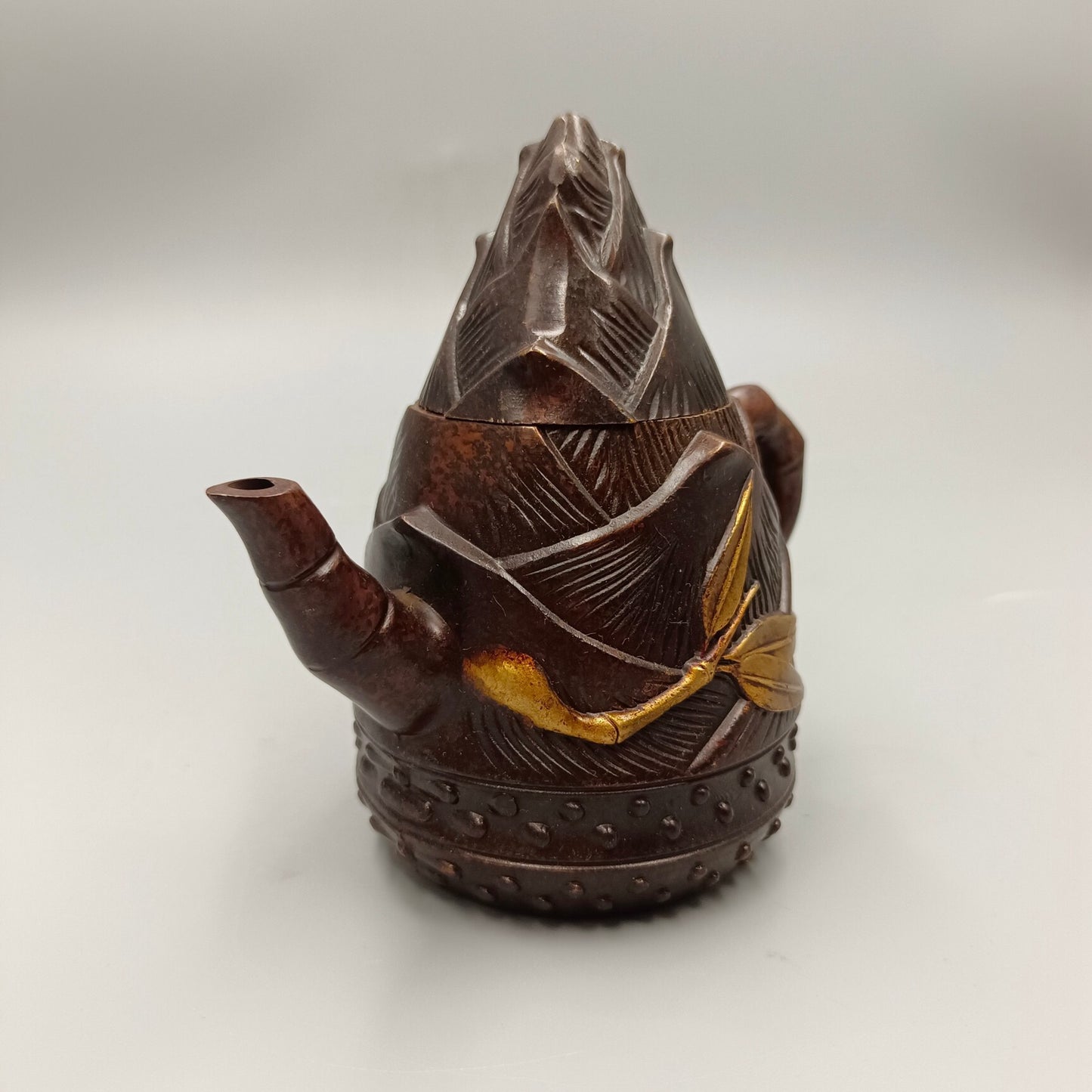 Chinese antique pure copper wine pot