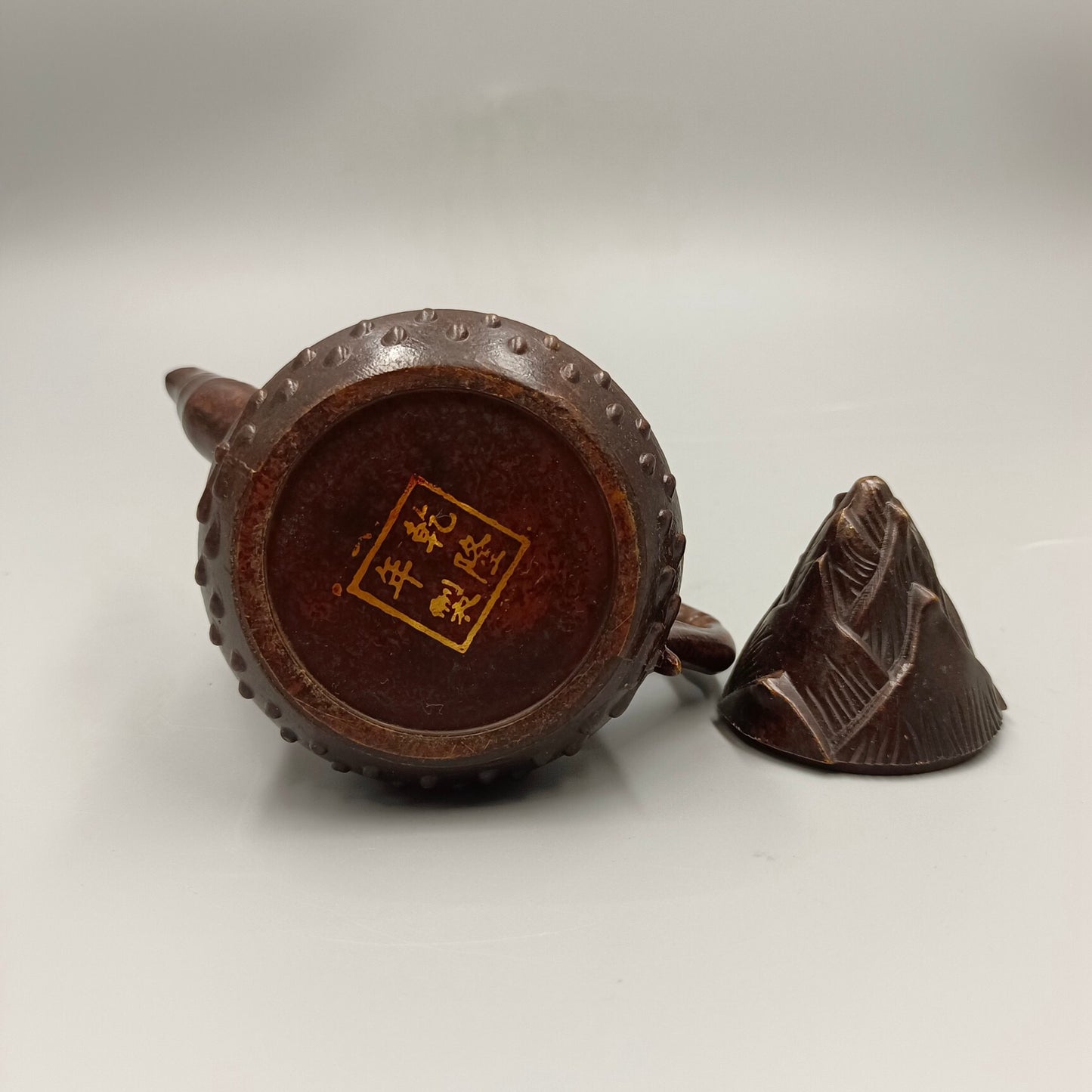 Chinese antique pure copper wine pot