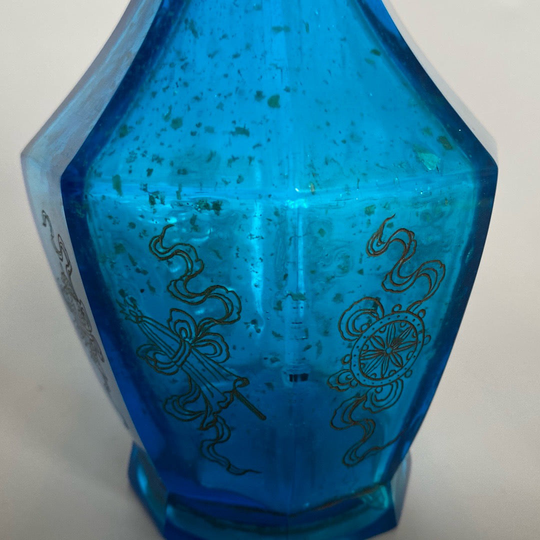Chinese antique glass carved vase