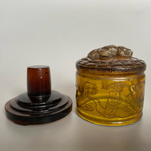 Chinese Antique Glass Finger Box