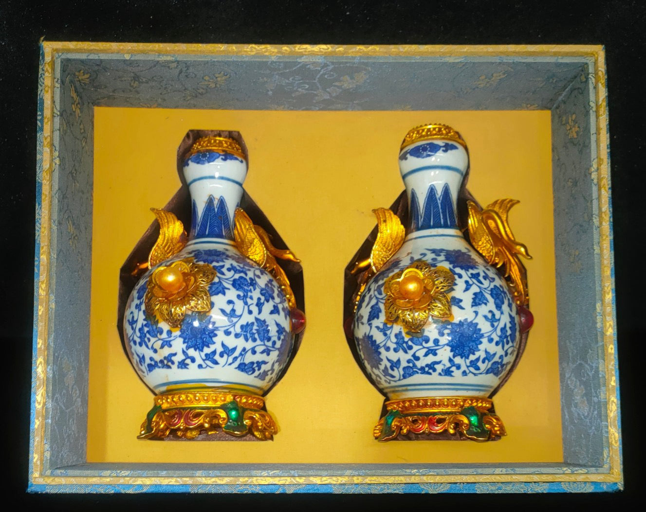 A pair of porcelain vases