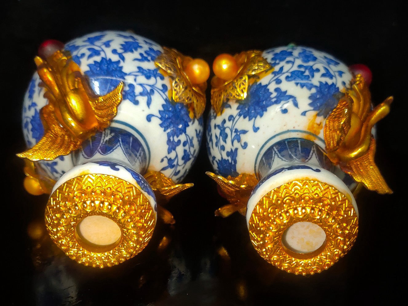 A pair of porcelain vases