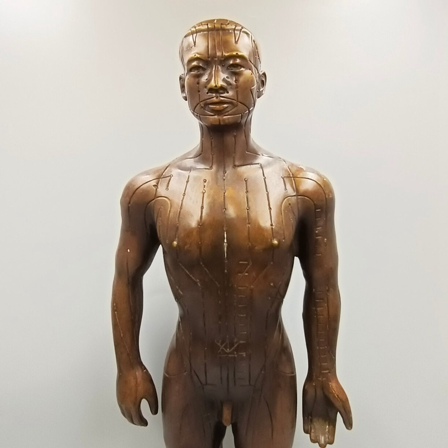 Chinese antique copper ornaments for human meridian acupoints