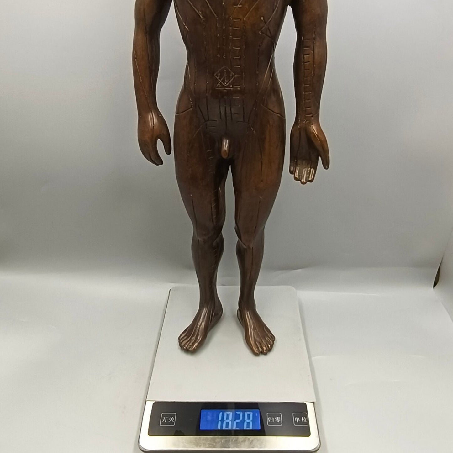 Chinese antique copper ornaments for human meridian acupoints