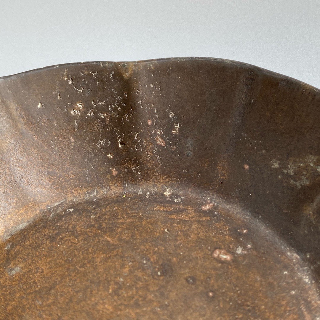 Chinese antique pure copper inkstone pool