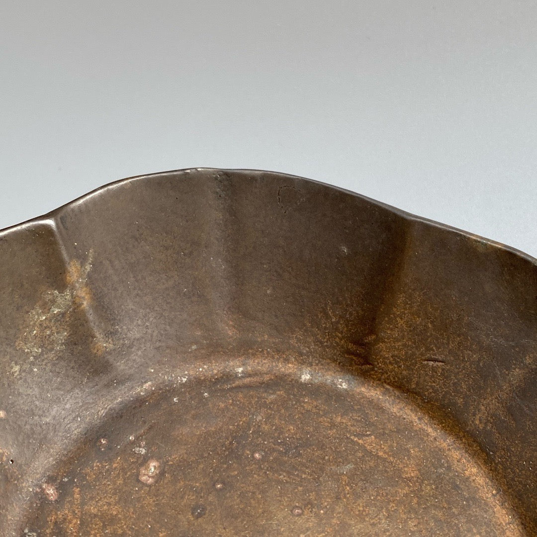 Chinese antique pure copper inkstone pool