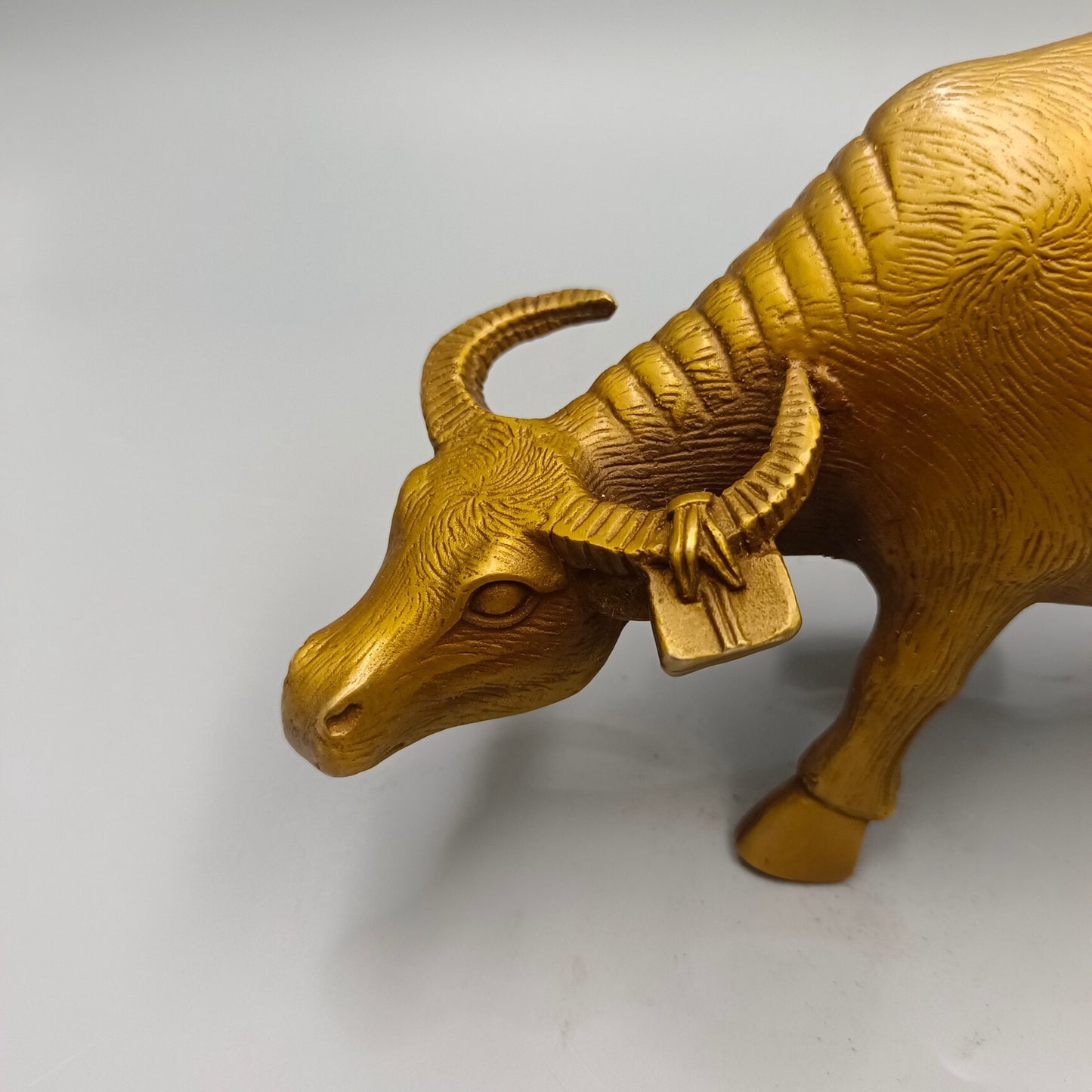 Chinese antique shepherd boy riding bull bronze ornament