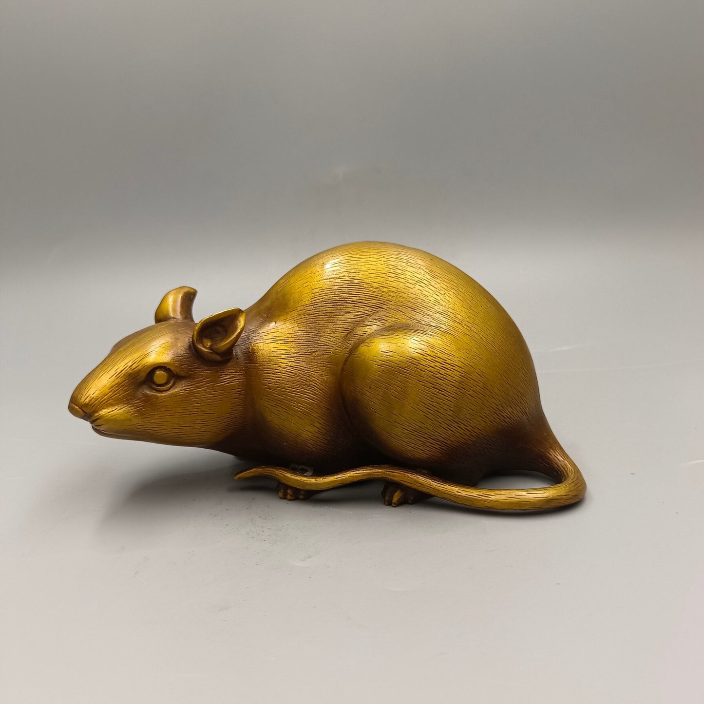 Antique Chinese zodiac mouse bronze ornaments