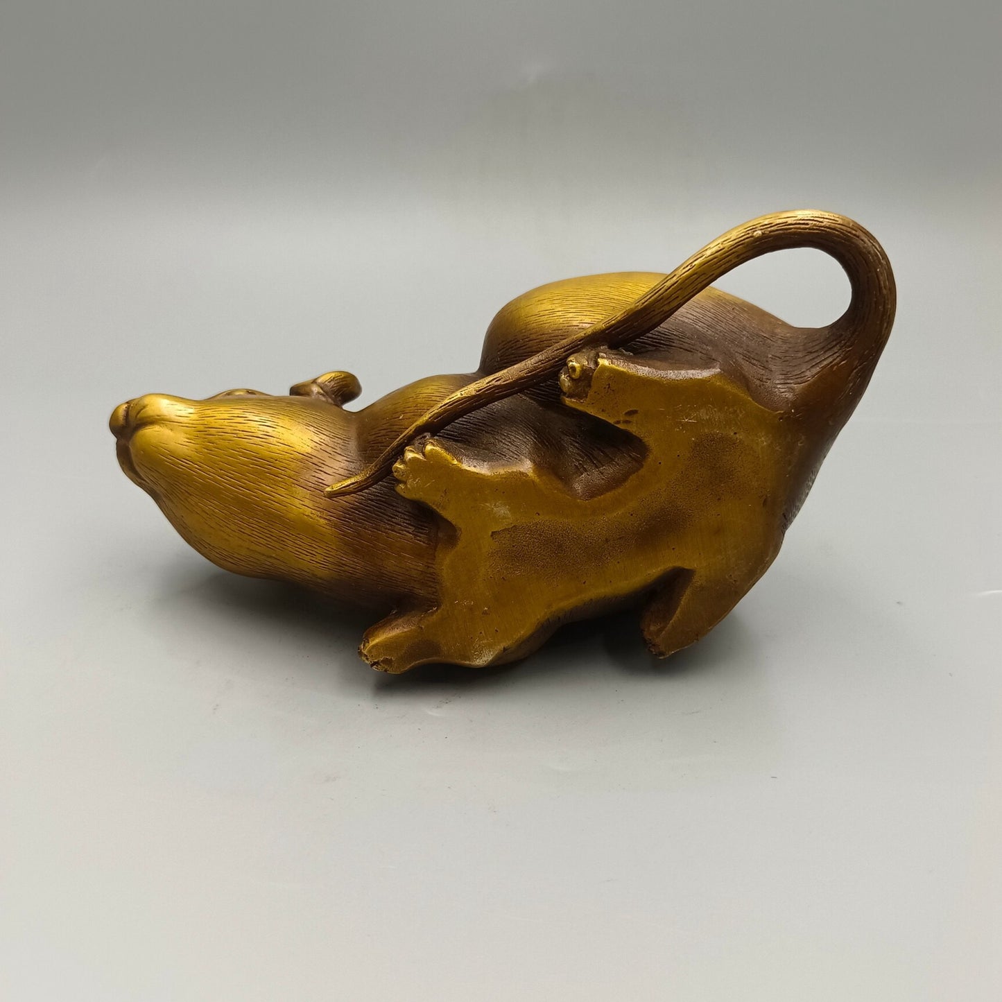 Antique Chinese zodiac mouse bronze ornaments