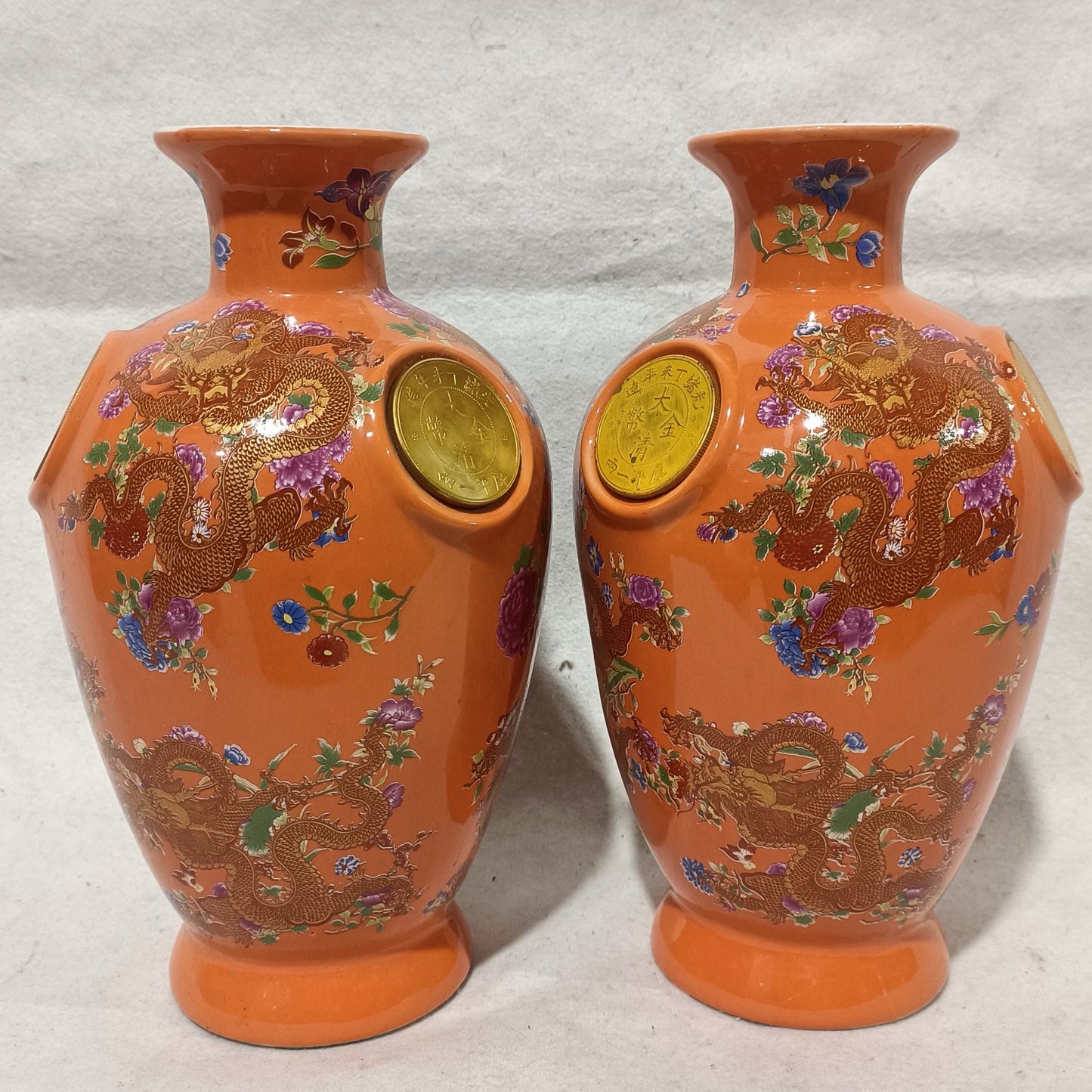 A pair of porcelain vases