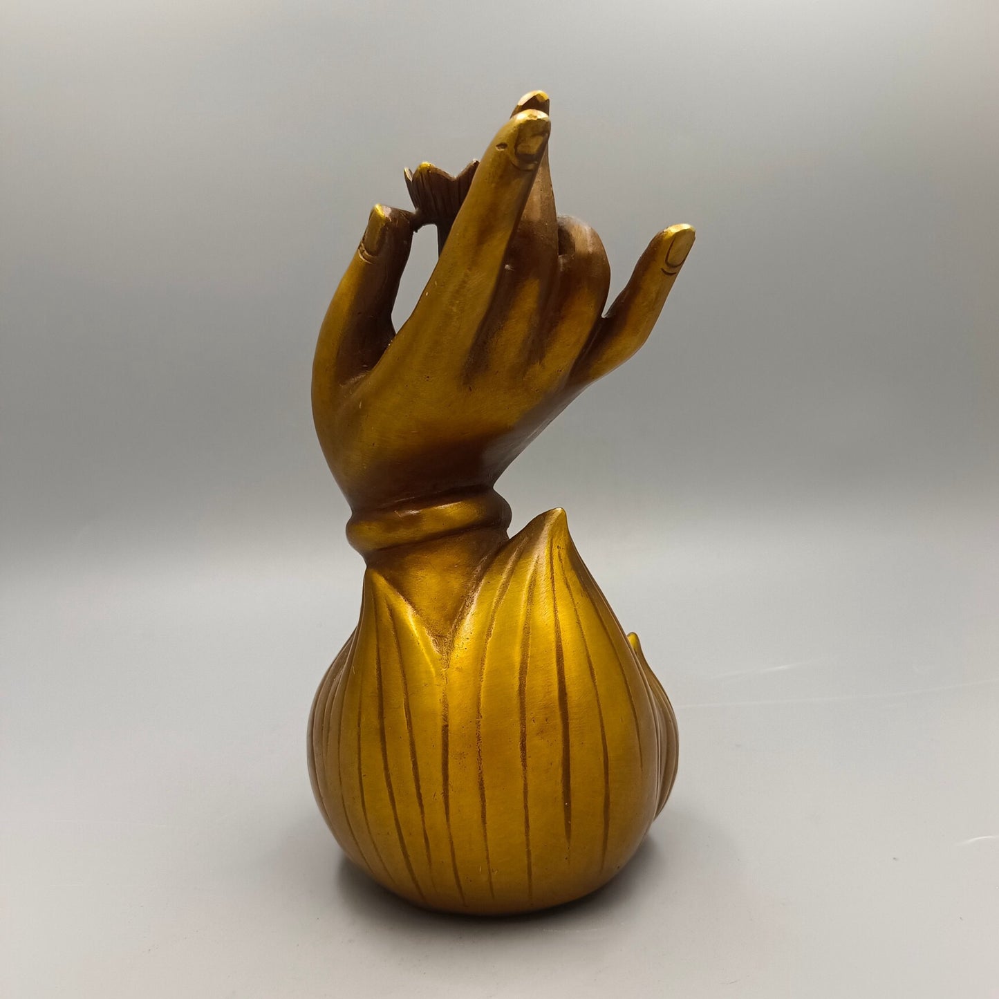 Chinese Antique Guanyin Holy Hand Lotus Flowing Back Fragrance
