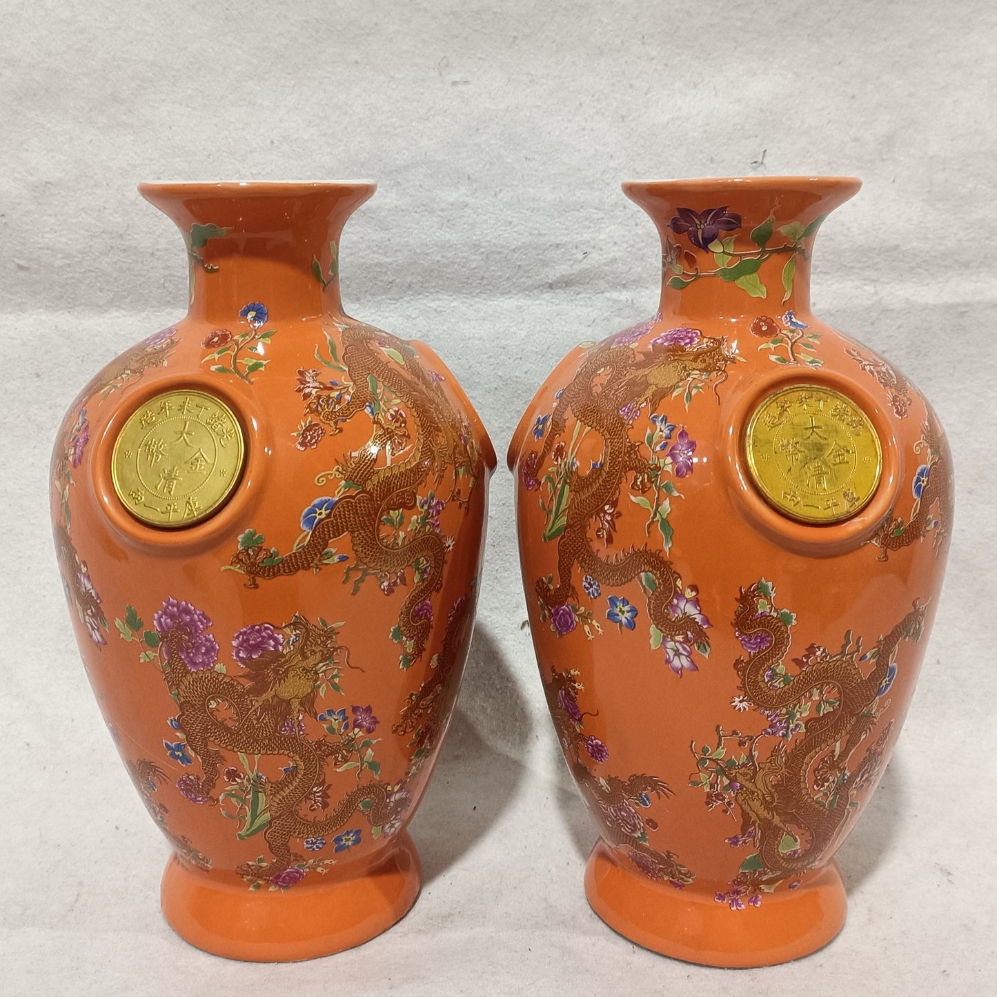 A pair of porcelain vases