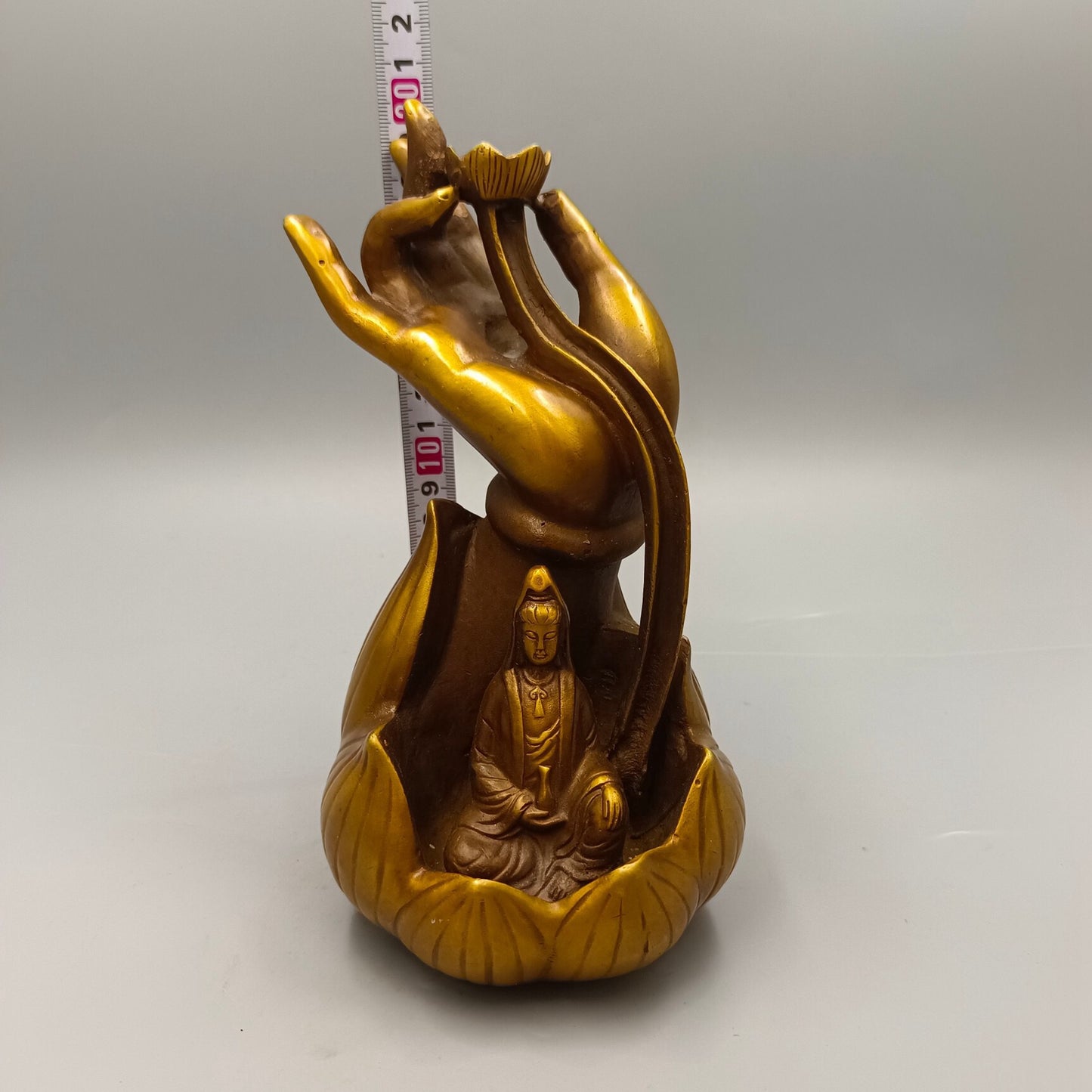 Chinese Antique Guanyin Holy Hand Lotus Flowing Back Fragrance
