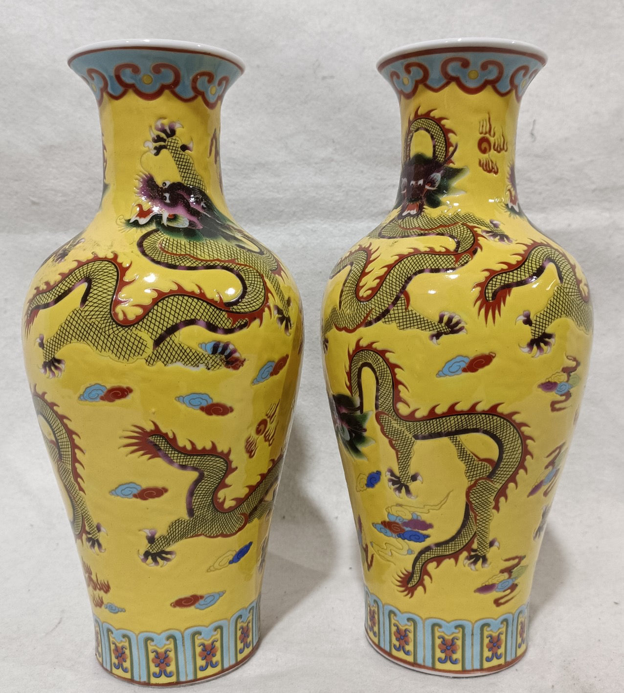 A pair of porcelain vases