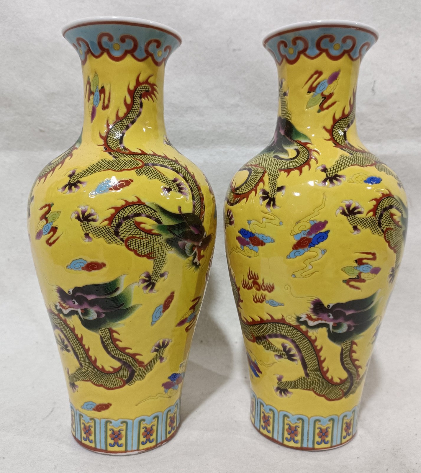 A pair of porcelain vases