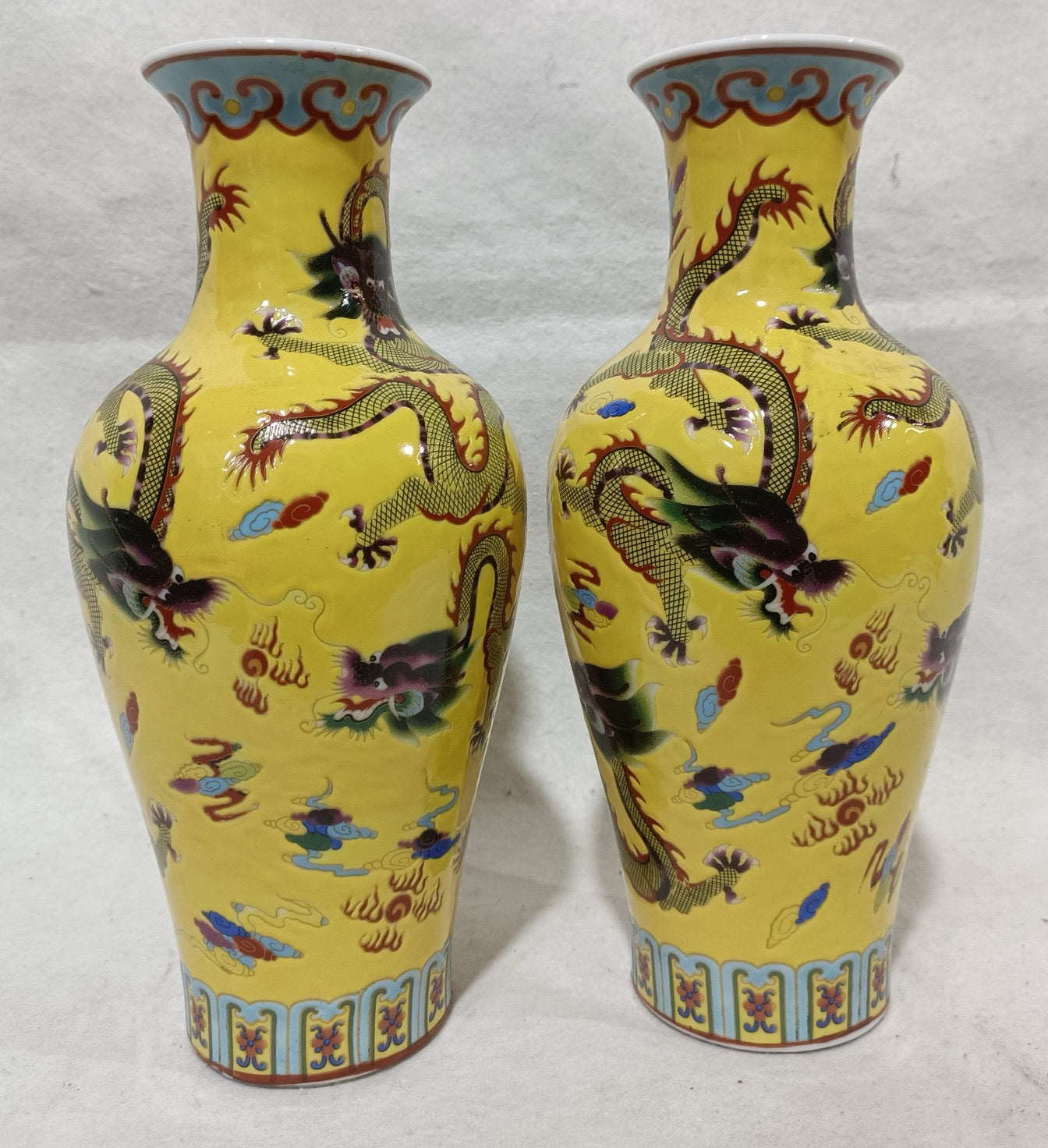 A pair of porcelain vases