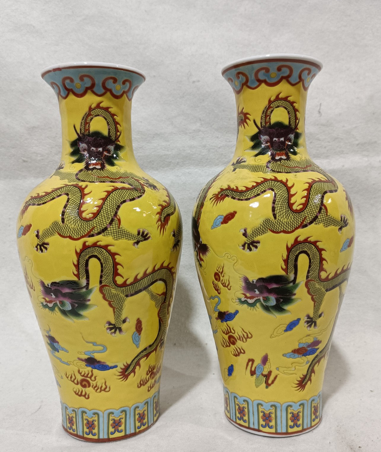 A pair of porcelain vases