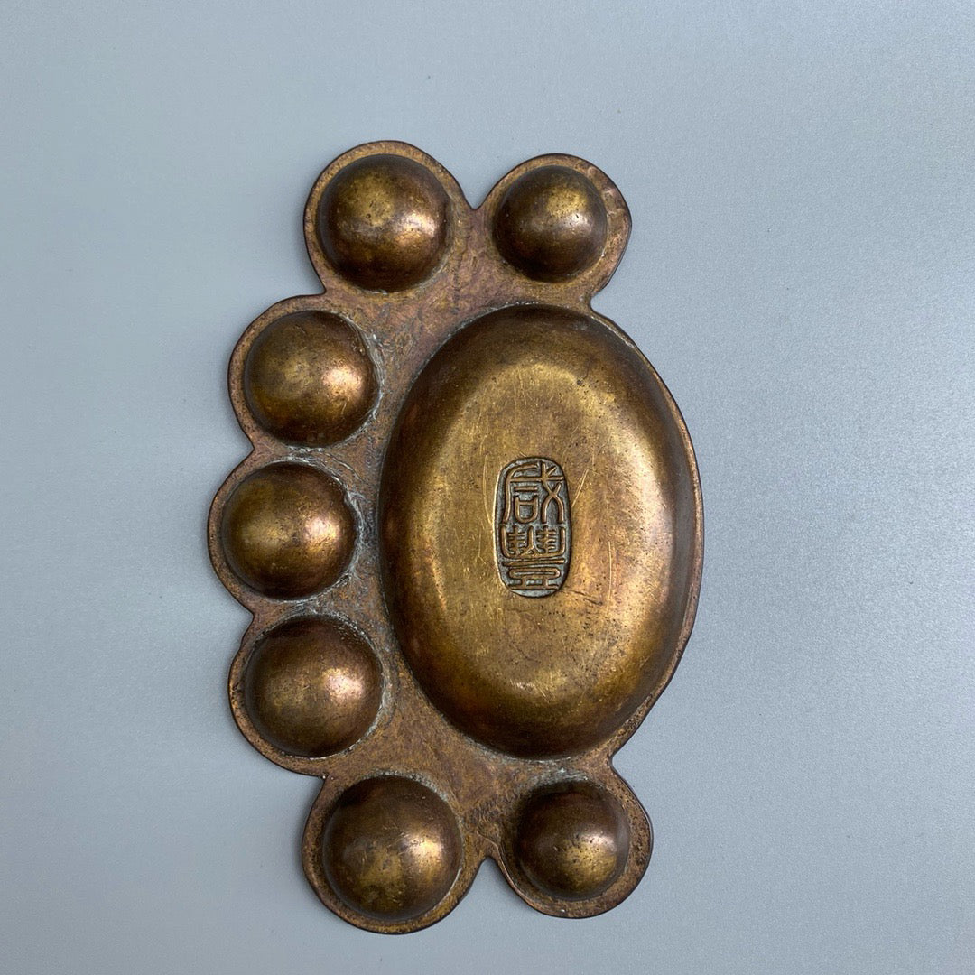 Chinese antique pure copper color palette