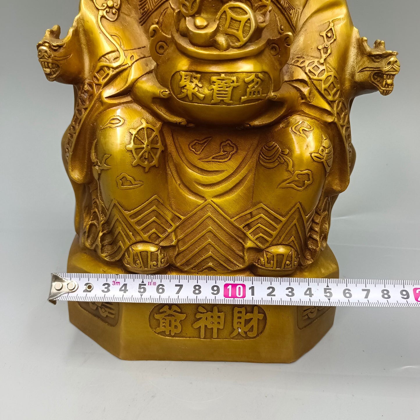 Chinese Antique Treasure Bowl God of Wealth Bronze Ornament