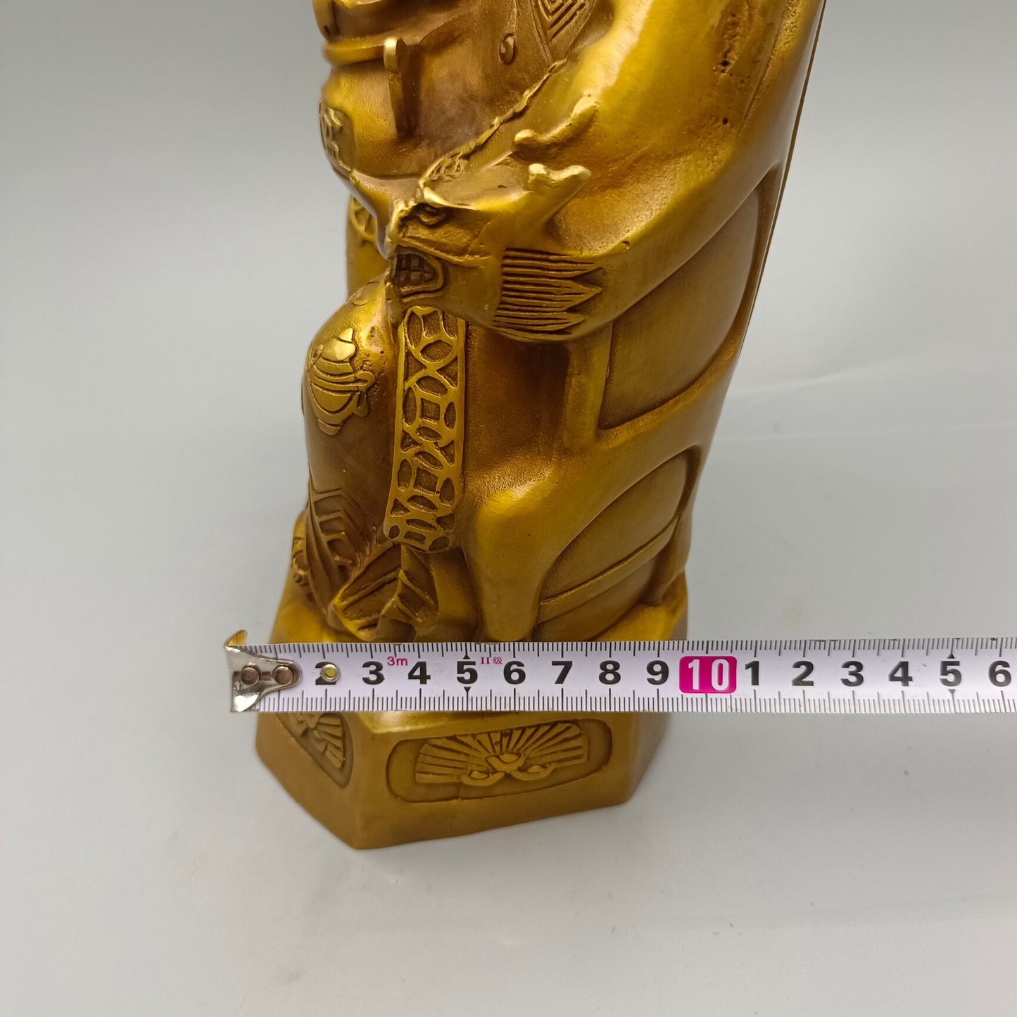 Chinese Antique Treasure Bowl God of Wealth Bronze Ornament