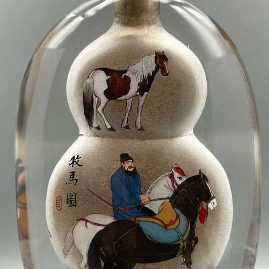 Chinese antique thick tire old glass snuff bottle