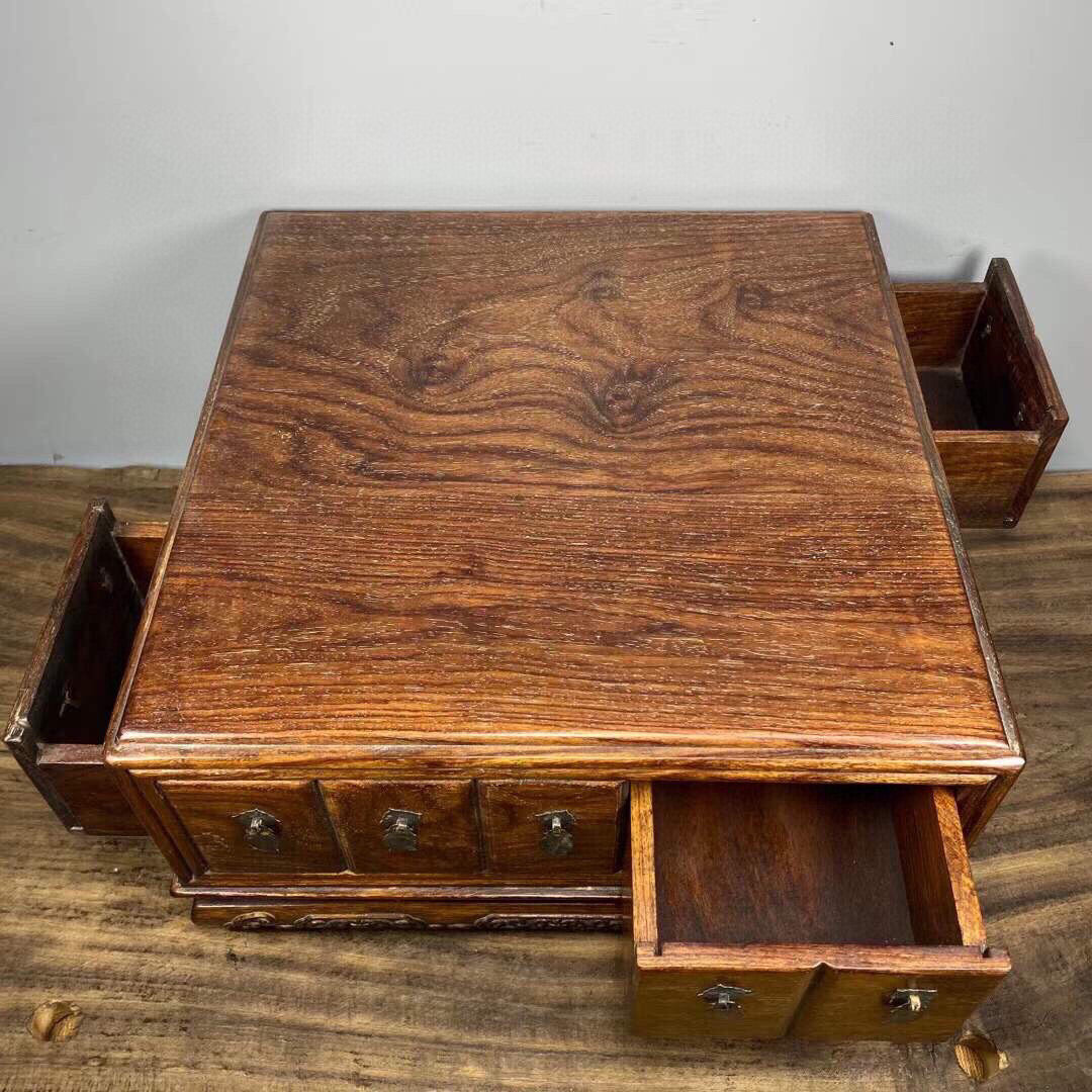 Chinese antique rosewood safety jewelry box