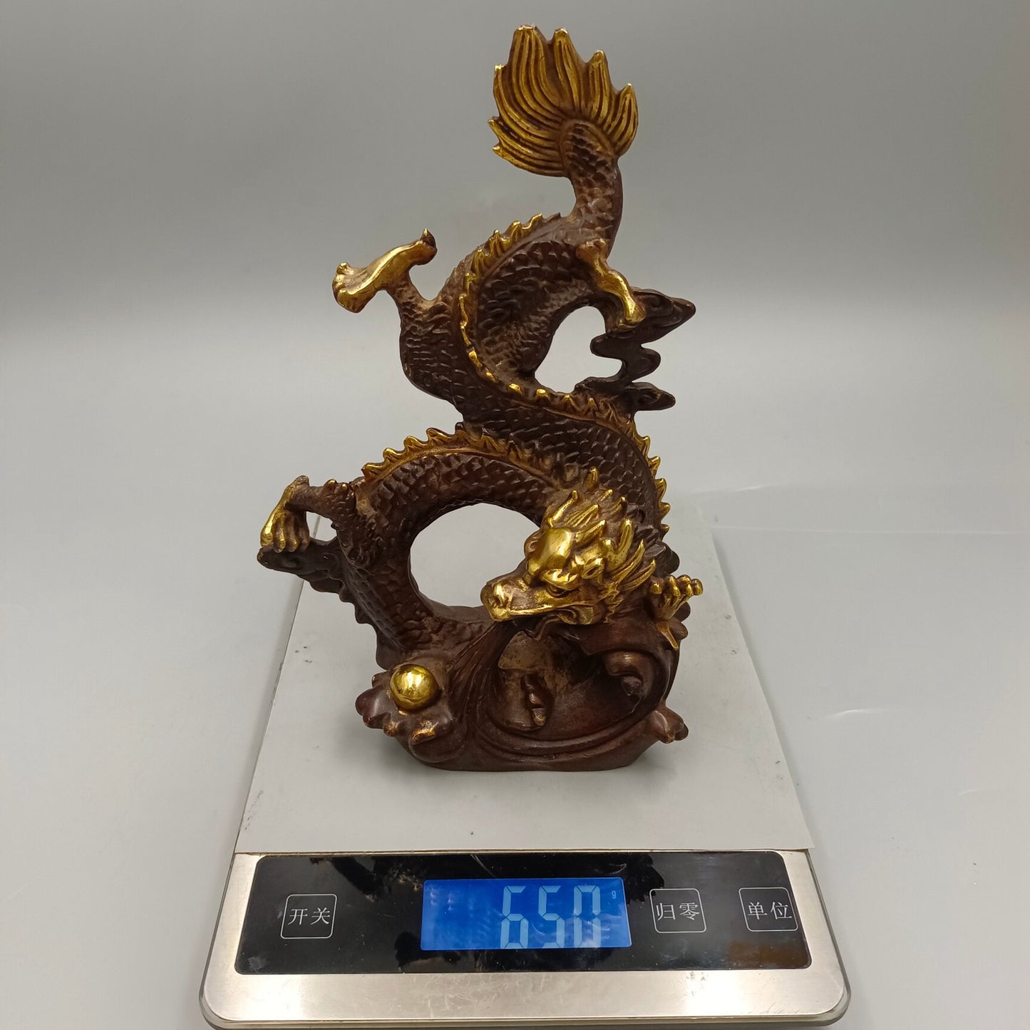 Chinese antique pure copper play water faucet