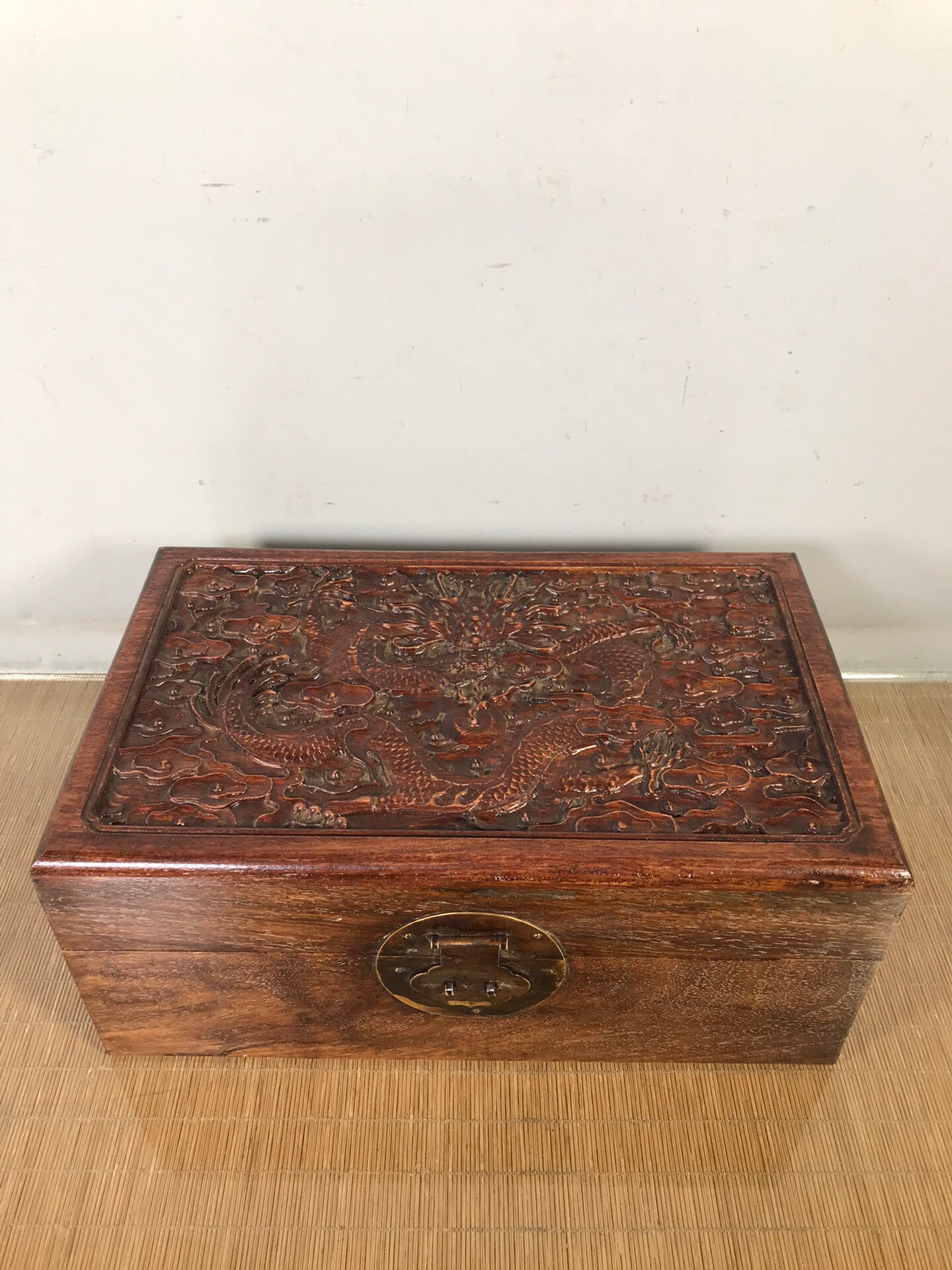 Chinese antique rosewood carving box set