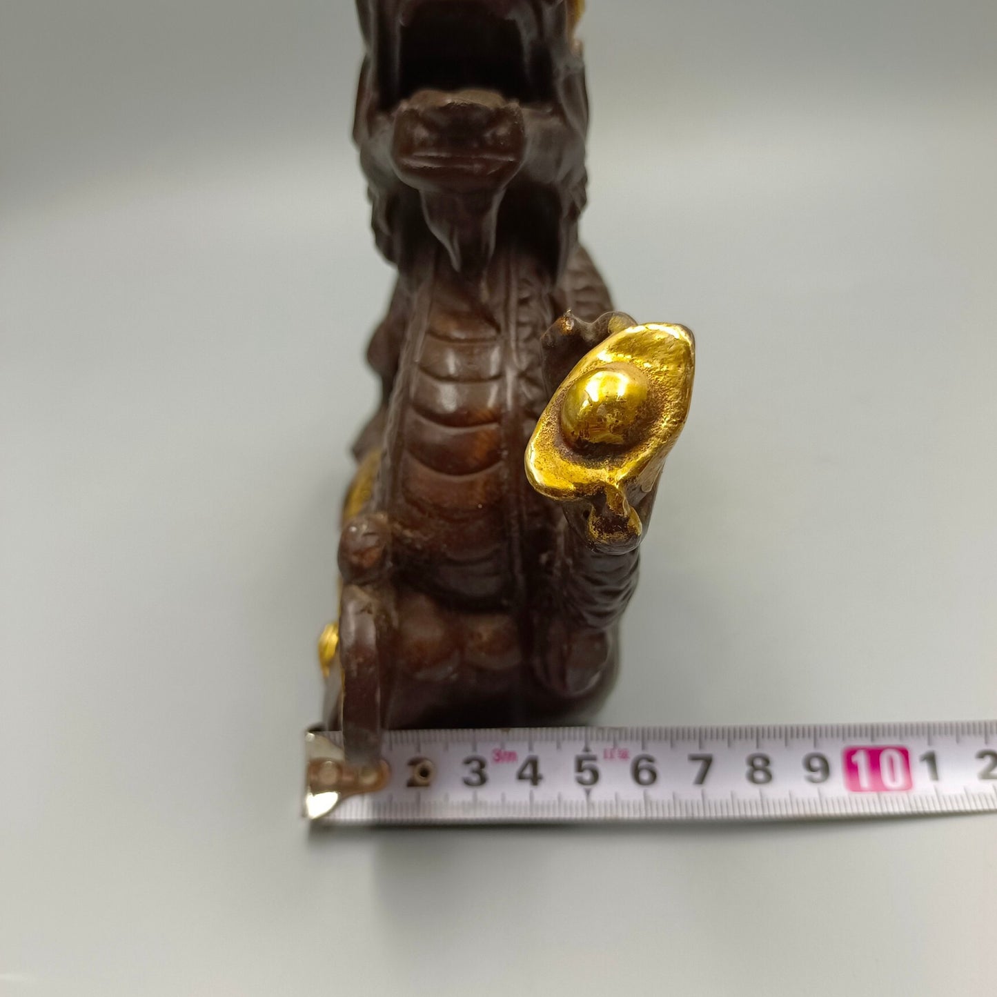 Chinese antique pure copper attracts wealth and treasures, Yuanbao Dragon