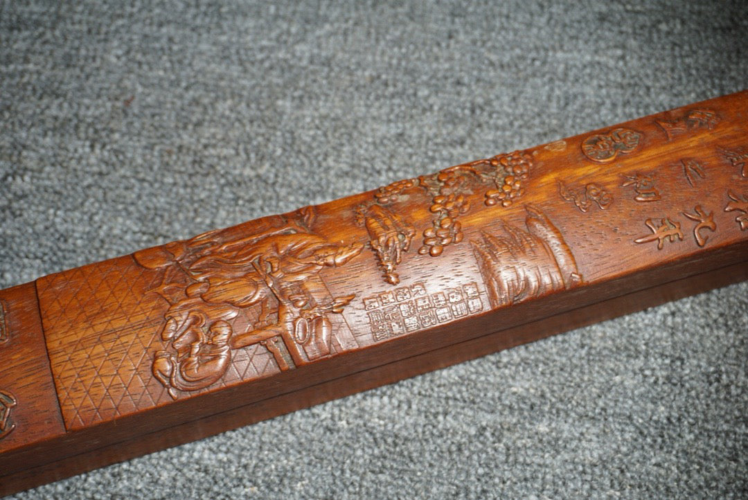 Chinese antique rosewood carving brush box