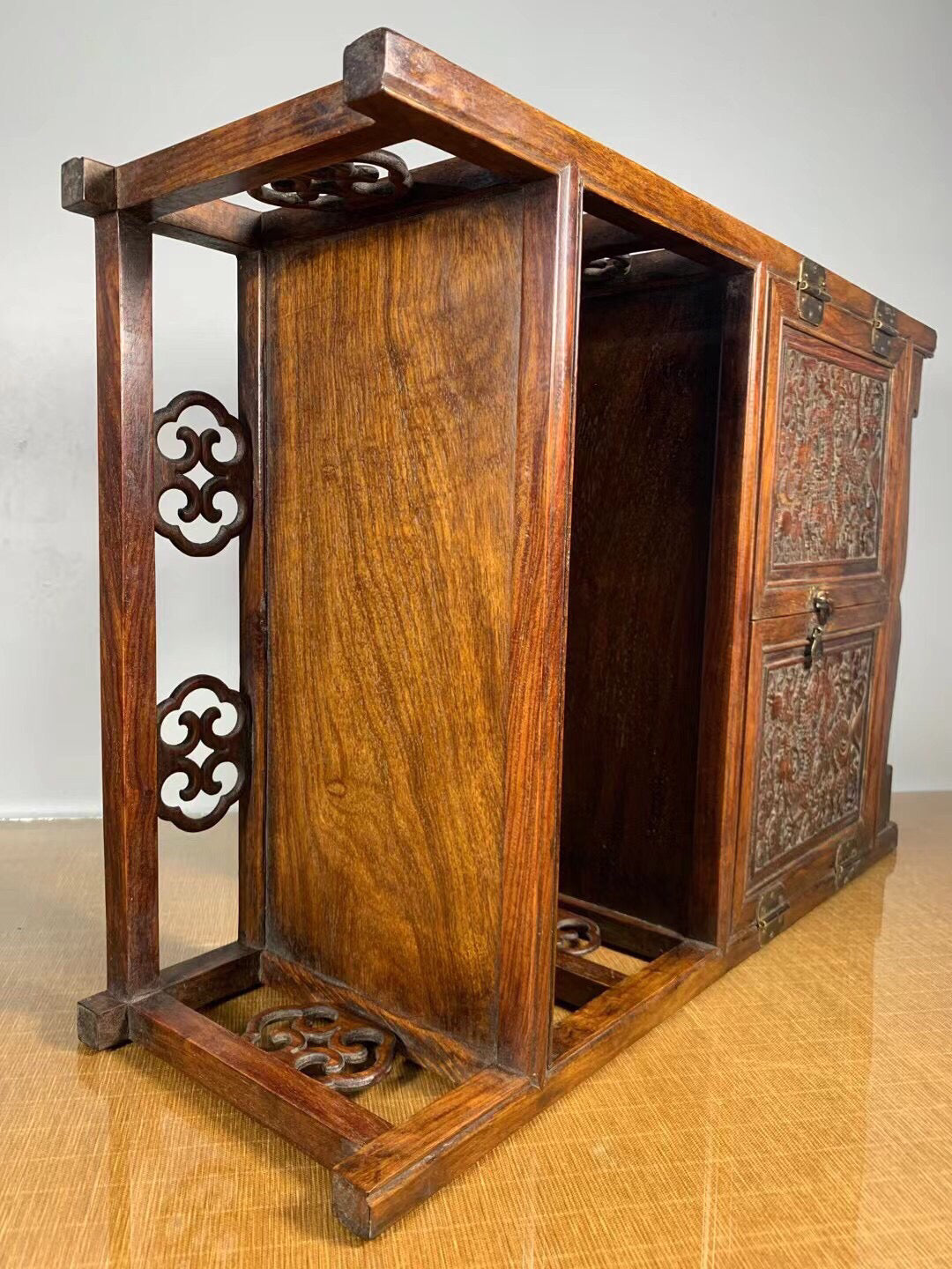 Chinese antique rosewood tea cabinet