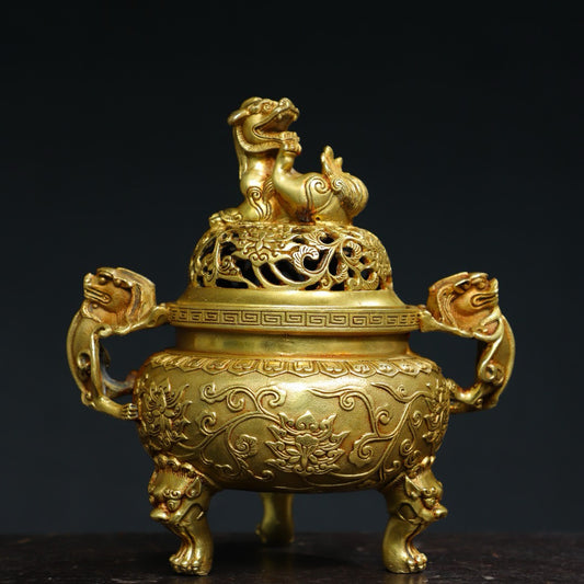 Pure copper covered incense burner