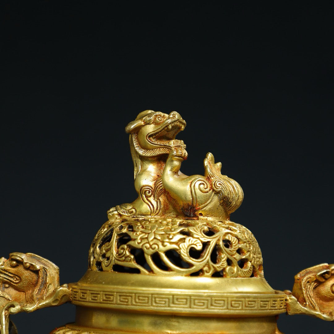 Pure copper covered incense burner