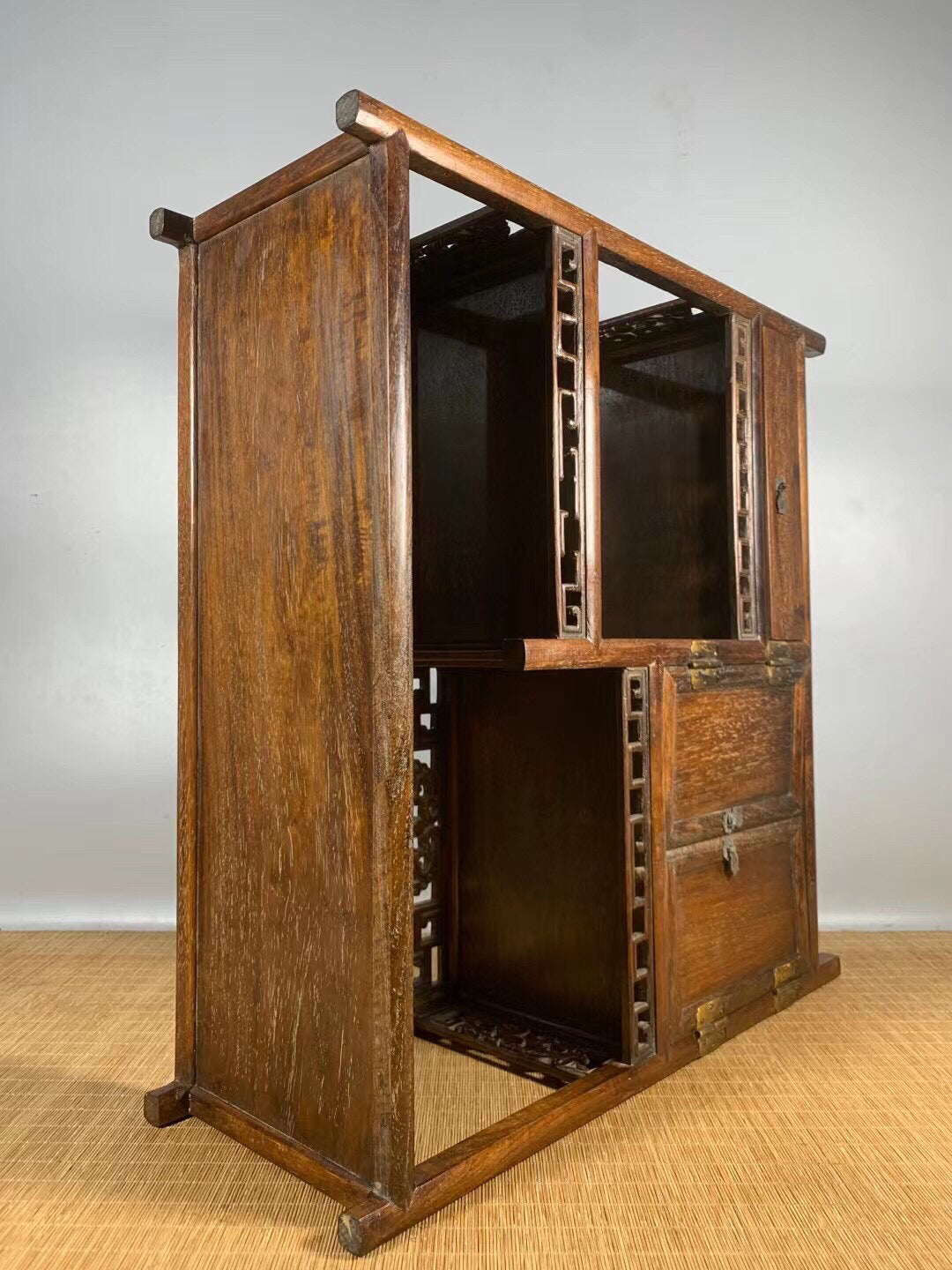 Chinese antique rosewood tea cabinet