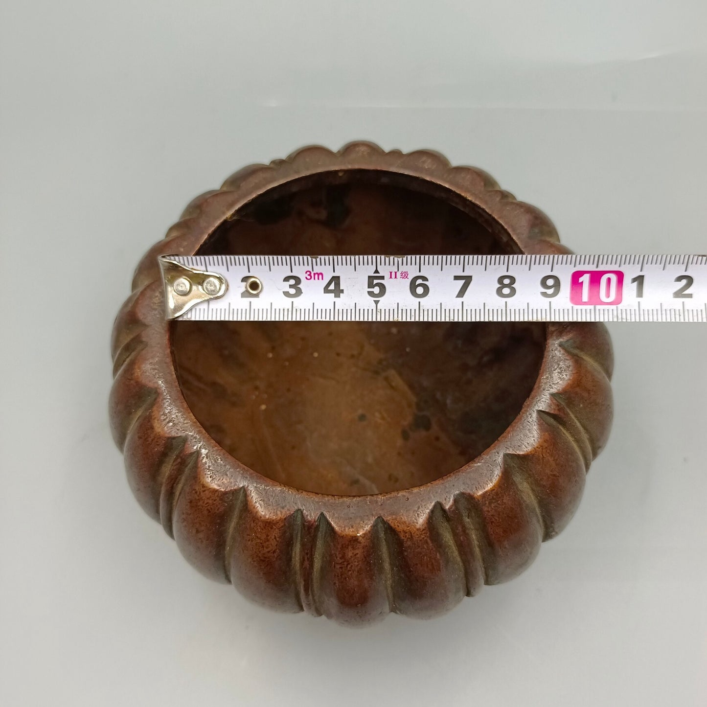 Chinese antique pumpkin copper jar